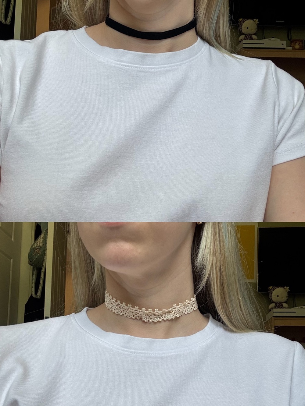 Dainty Choker Bundle – Lace Coquette & 90s Black Set of 2